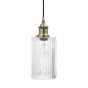 Henley Cylinde Fluted Glass Pendant Light - Elesi