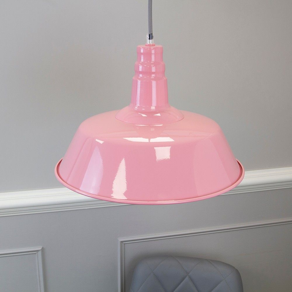 dusty pink pendant light