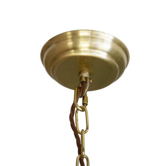 London Lantern Pendant Light Crossbar Medium Brass - Elesi