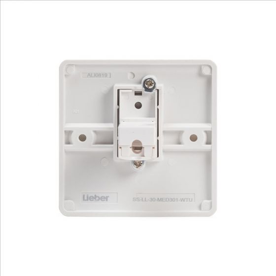 Lieber Silk White 1 Gang Data Socket RJ45 Cat5 | Ethernet Socket - Elesi