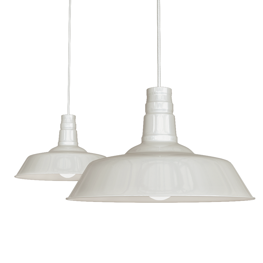 Argyll Industrial Pendant Light Clay White - Elesi